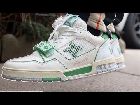 LV TRAINER SNEAKER Vert Colourway (On-Foot) 