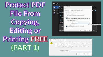 How to Protect PDF File From Copying, Editing or Printing Free PART 1 #tutorial #pdf