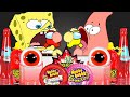 SpongeBob Patrick Red Food Mukbang Hubba Bubba 후바 부바 껌 스폰지밥 뚱이 레드 푸드 먹방 Eyeball jelly DADADA 다다다 먹방