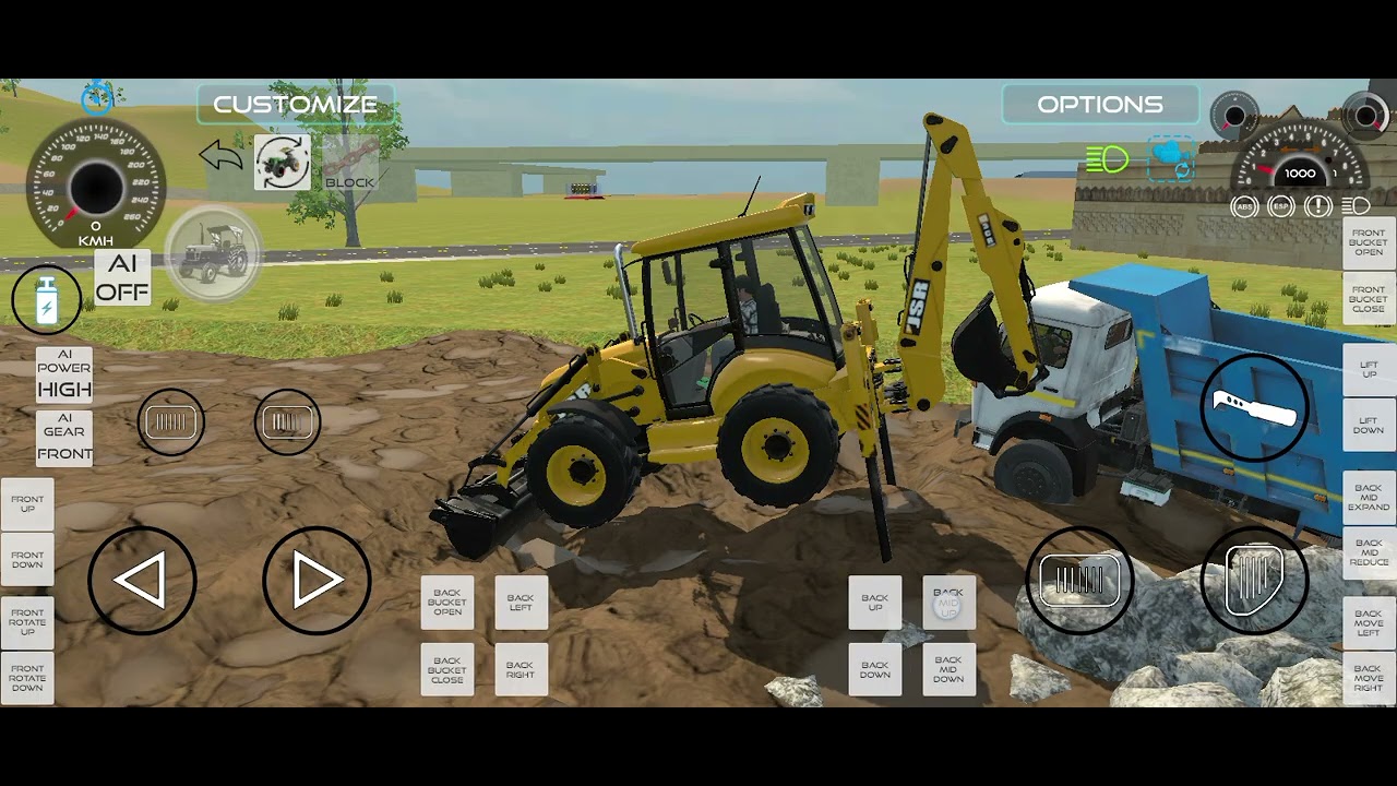 JCB or 2 truck 🚧 JCB se tractor me pathar bhare Gaye Activa 5G 🤍