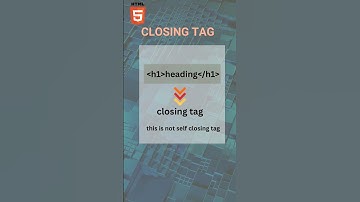 Self-closing tag | HTML