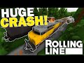 Super Long Train Crash!!!  -  Rolling Line - VR Toy Train Simulator