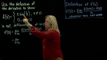 Show Piecewise Function NOT Differentiable at a Point