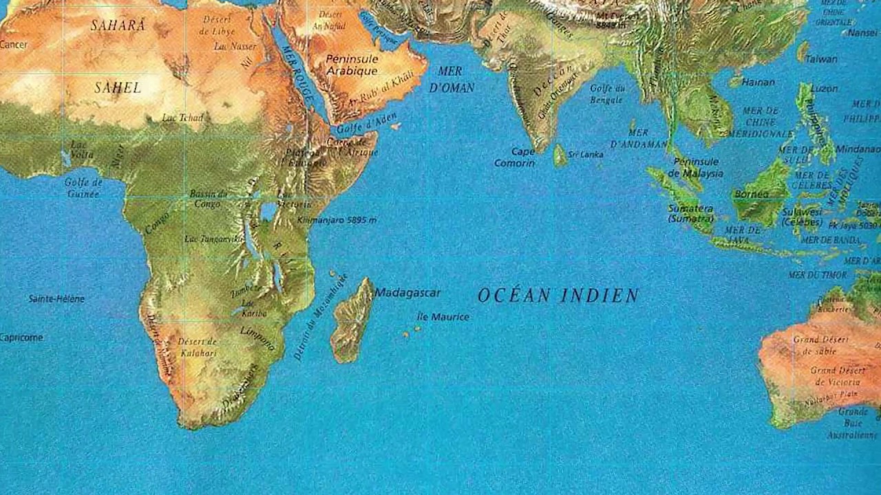 Индийский океан омывает море. Индийский океан на карте. Острова индийского океана на карте.