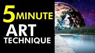 PHOTOSHOP: I Made This In 5 Minutes (Easy Art Technique) - Starry Nature