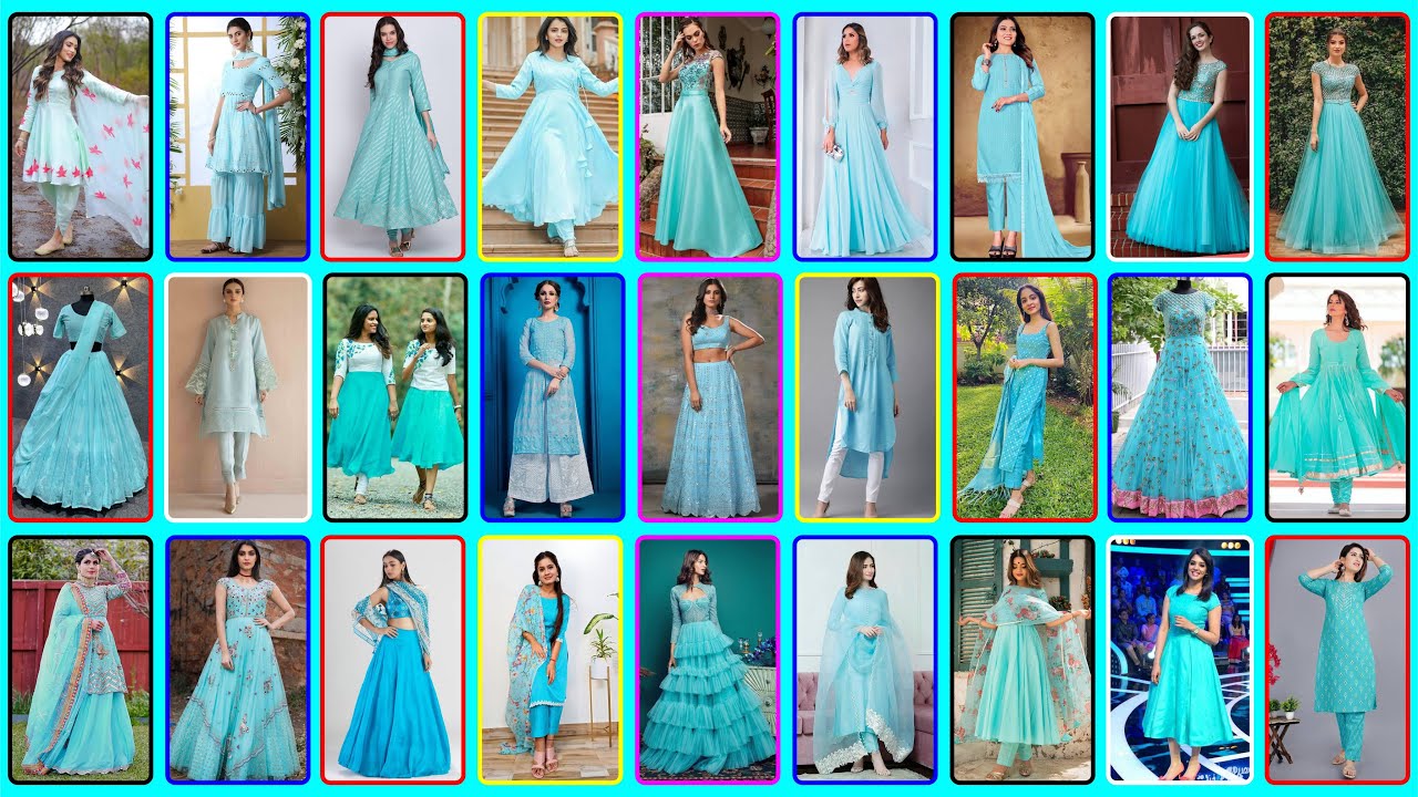 Buy Ranas Sky Blue Designer Gown Online | Suits & Gowns | Ranas
