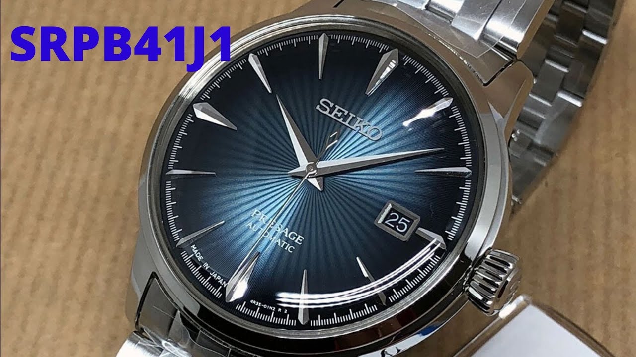 Unboxing of the Cocktail Time, Blue Moon, Seiko PRESAGE SRPB41J1 - YouTube