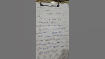 Computer class 4 unit 2 bookwork#education #learning #computereducation