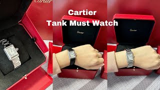 [Cartier] 탱크 머스트 시계 언박싱, 스틸&가죽 스트랩 교체 방법, Tank Must Watch ⌚️