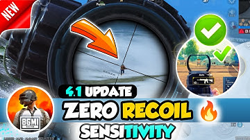 🔥BGMI 4.1 Update Sensitivity Settings 2025 🔴| Zero Recoil Sensitivity Code 😱 | Bgmi 4.1 Sensitivity🚀