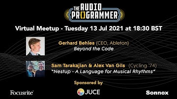 Audio Programmer Virtual Meetup - 13 July at 1830 BST