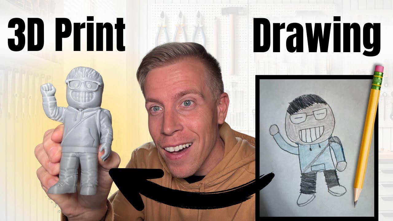 How to Turn a Drawing into a 3D Print Model - Super Easy! - YouTube