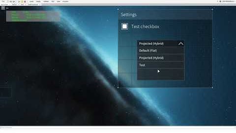 SciFi UI drop down menu