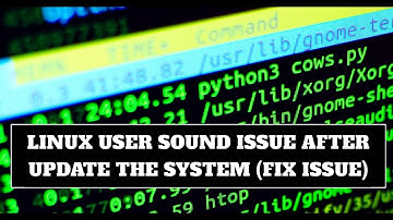 Linux user sound issue after update the system (FIX ISSUE)