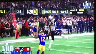 Stephon Gilmore Interception vs Rams 4th Quarter Super Bowl 53 (2.3.18)