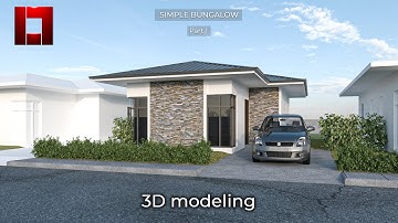Vray for Sketchup PART1 3D model for Bungalow House