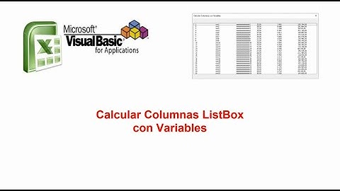 Calcular Columnas ListBox con Variables