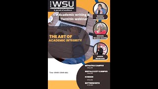 Academic writing and Turnitin webinar for Walter Sisulu University community_2022