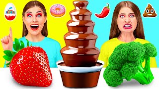 Chocolate Fountain Fondue Challenge | Epic Food Battle by Happy Fun