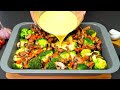 Unglaublich leckeres Rezept! 😋 Einfach Kartoffeln und Champignons zum Brokkoli geben!