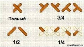 КАК ВЫШИВАТЬ 3/4 КРЕСТА?/УЗКОКРЕСТИК КАК ВЫШИВАТЬ 3/4 КРЕСТА?/УЗКОКРЕСТИК