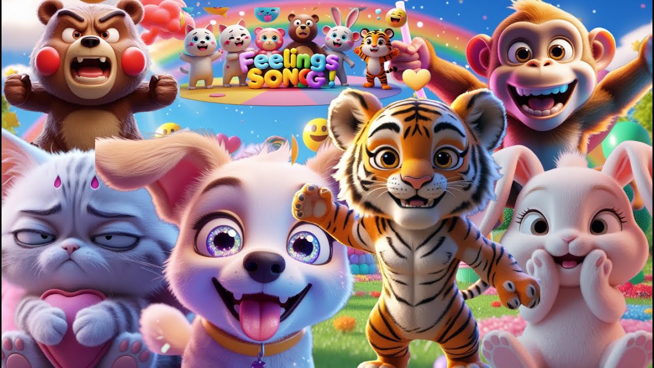 Feelings Song for Kids 🐶😊 | Learn Emotions with Animals | Sing-Along for Toddlers!