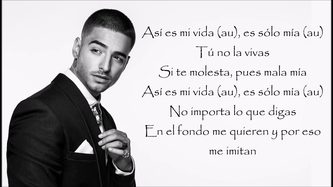 Maluma Mala Mia Lyrics Letra Youtube