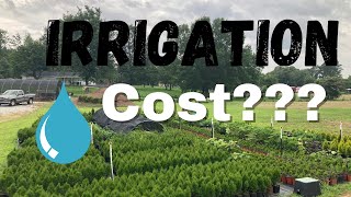 How much does it cost to irrigate 10,000 plants?