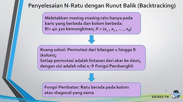Stima 26 - Algoritma Runut-balik (Backtracking) - # 03 Persoalan N Ratu