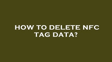 How to delete nfc tag data?