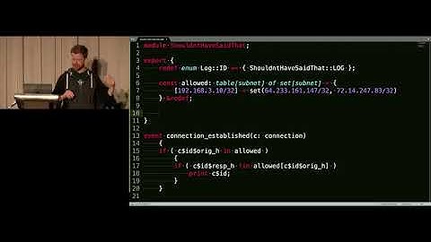 Introduction to Zeek Script Writing, Seth Hall