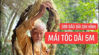 Cụ ông Việt có mái tóc dài 4m nặng 2kg