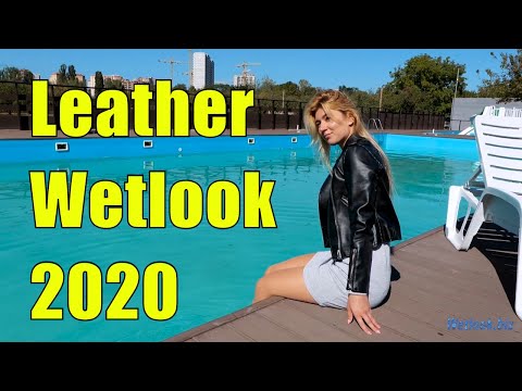 WETLOOK 2020 | Leather wetlook in the autumn open-air pool