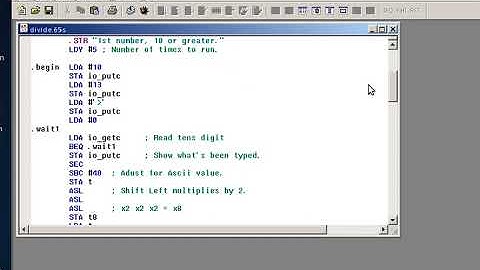 6502 Assembly Program to Divide Numbers.