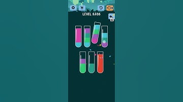 Water Color Sort Level 5285 Gameplay Solution WalkThrough