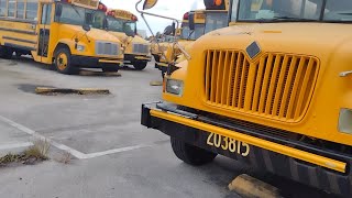 North Area Transportation Broward District School Bus Terminal Lot in Pompano Beach Florida