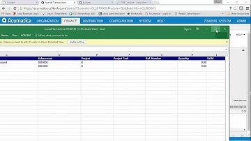 Uploading Transactions in Acumatica