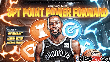 BEST RARE THREE POINT POWER FORWARD BUILD IN NBA 2K21!(KEVIN DURANT BUILD) RARE BUILD SERIES VOL. 65