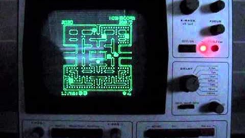 2 player PacMan on a oscilloscope - Atmel AVR 1284P