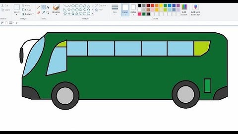 How to draw a bus.Bus drawing with ms paint.Computer drawingDrawing vedio.MS Paint tutorial ||