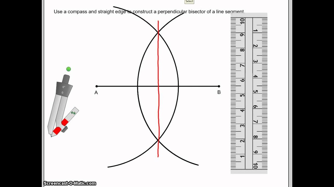 Construct a Perpendicular Bisector of a Line Segment - YouTube Construct a Perpendicular Bisector of a Line Segment - YouTube