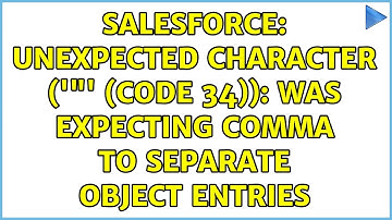 Salesforce: Unexpected character (