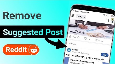 How to Disable/Turn Off "Suggested" Posts from Reddit Homepage