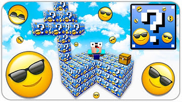 NOOB SURVIVAL on 😎 EMOJI LUCKY BLOCK SKYBLOCK ISLAND in MINECRAFT!