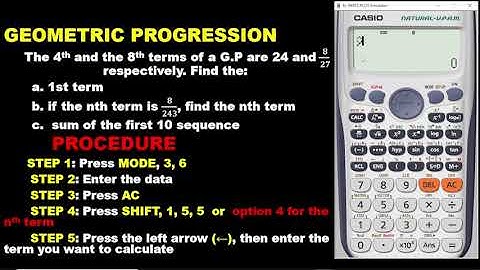 USING CALCULATOR TO SOLVE GEOMETRIC PROGRESSION
