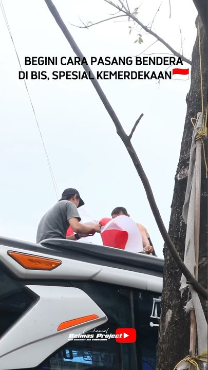 PASANG BENDERA DI BUS!HUT RI MERDEKA!! 🇮🇩#shorts #poharyanto