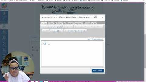 Equation Editor Tutorial in Canvas (Square Roots and Exponents)