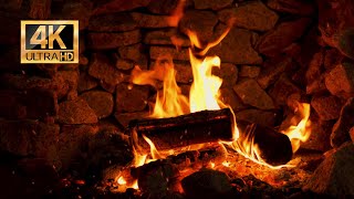 Ambience Sounds of Fireplace 4K, sleep music, ASMR sounds, Calm music, Soothing sounds, BGM, Noise