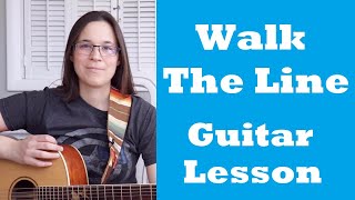 Video thumbnail of "I Walk The Line Beginner Guitar Lesson - Easy Version"