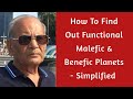 How To Find Out Functional Malefic & Benefic Planets - Simplified By V P Goel